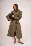 Collared Leather Coat