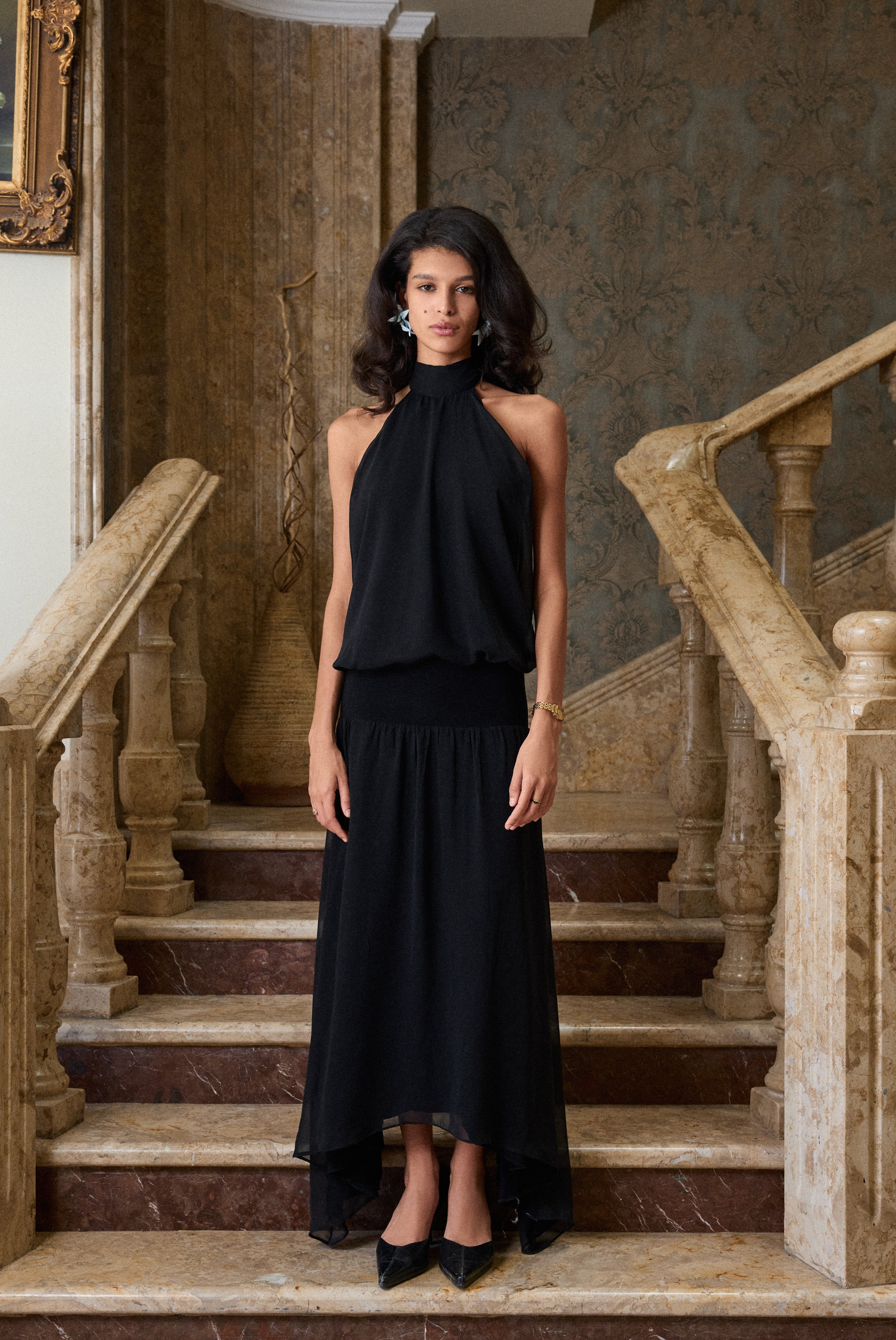 Halterneck Midi Dress