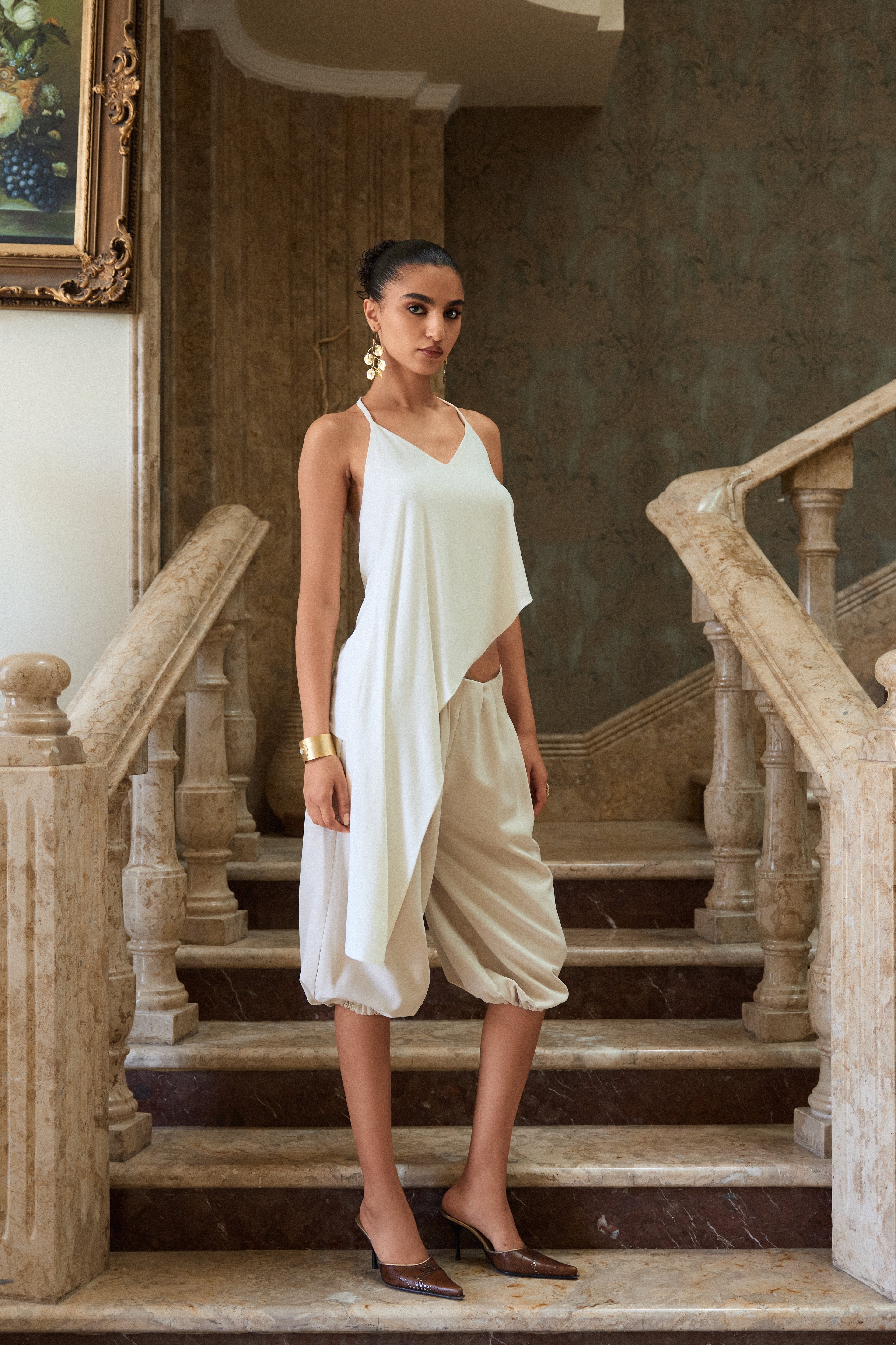 Gathered Hem Pants