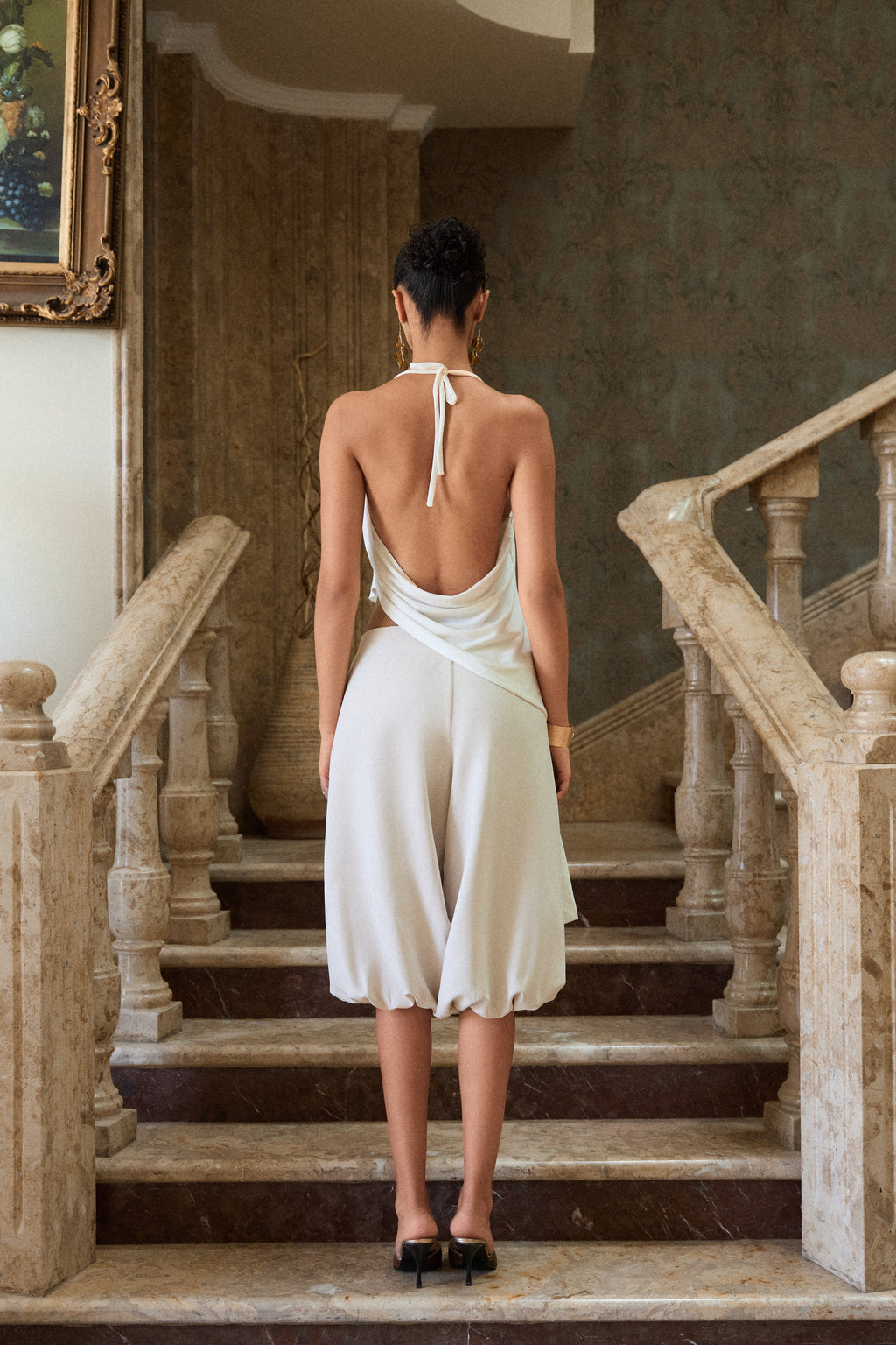 Gathered Hem Pants